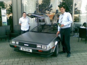 Launch of Decades Festival at the Clarion Boardwalk; Kieran, Adrian Kennedy & P.J. Kennedy's Delorean car