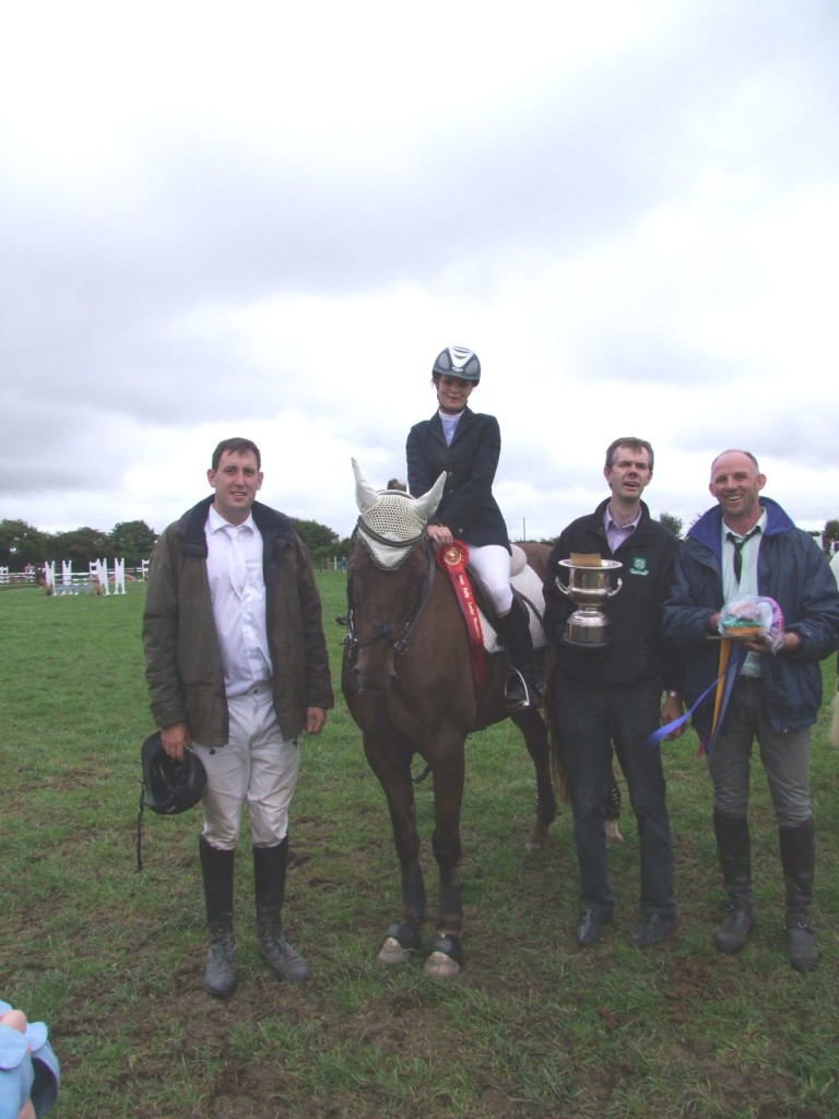 Kieran, Edel Kelly on horse, winner of the 1.10m. & Michael Hennessy & Sean Kelly, White's Cross Gymkhana