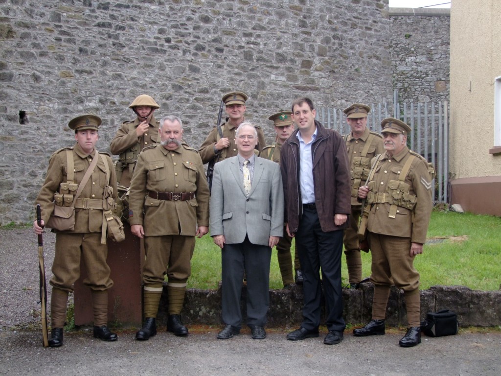 Elizabeth Fort with Munster Great War Re-enactors, Kieran & former Lord Mayor Cllr. Brian Bermingham