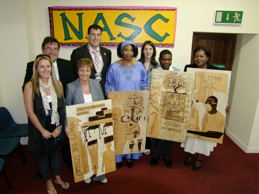 Deputy Lord Mayor at NASC, Kieran, Cllr. Catherine Clancy & members of the Country of Origin project