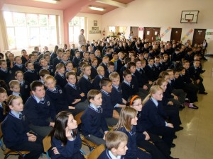 Students, at the launch of Schools' Heritage Project 2010, Scoil Oilibheir