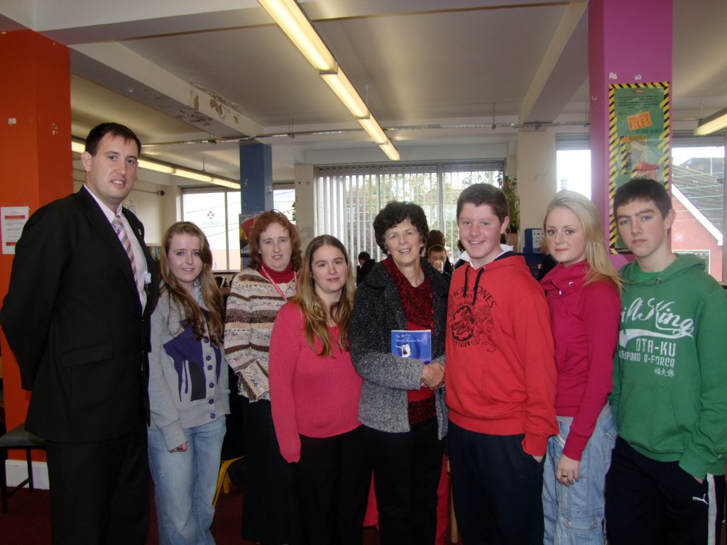 Kieran, actors and Celine Spengeman (centre)