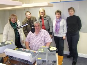 Donal Quinlan in action, Founder of Cork FM and part of his hard-working team