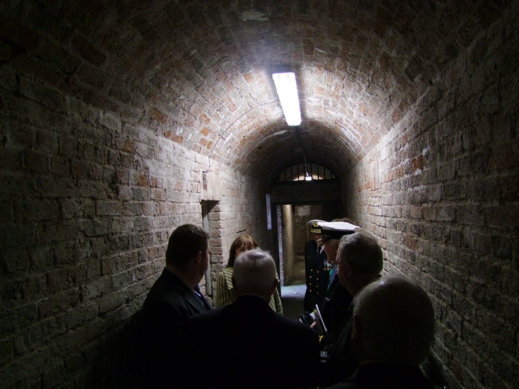 Outside John Mitchel's cell, Fort Mitchel, Spike Island handover, Irish government to Cork County Council, 11 July 2010