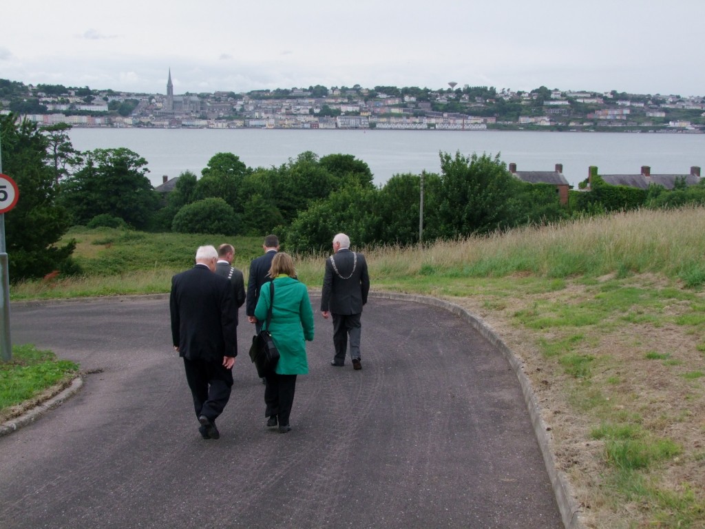 Overlooking Cobh from Fort Mitchel, Spike Island handover, Irish government to Cork County Council, 11 July 2010