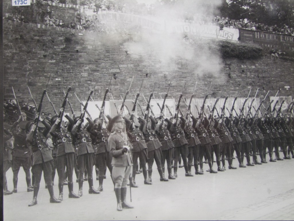 Irish Troops at the 1938 handover of Spike Island from the British government to the Irish government