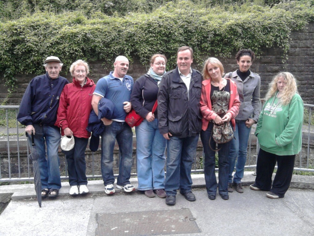 Tour group down the Old Cork Blackrock and Pasage Rail Line, 6 July 2010