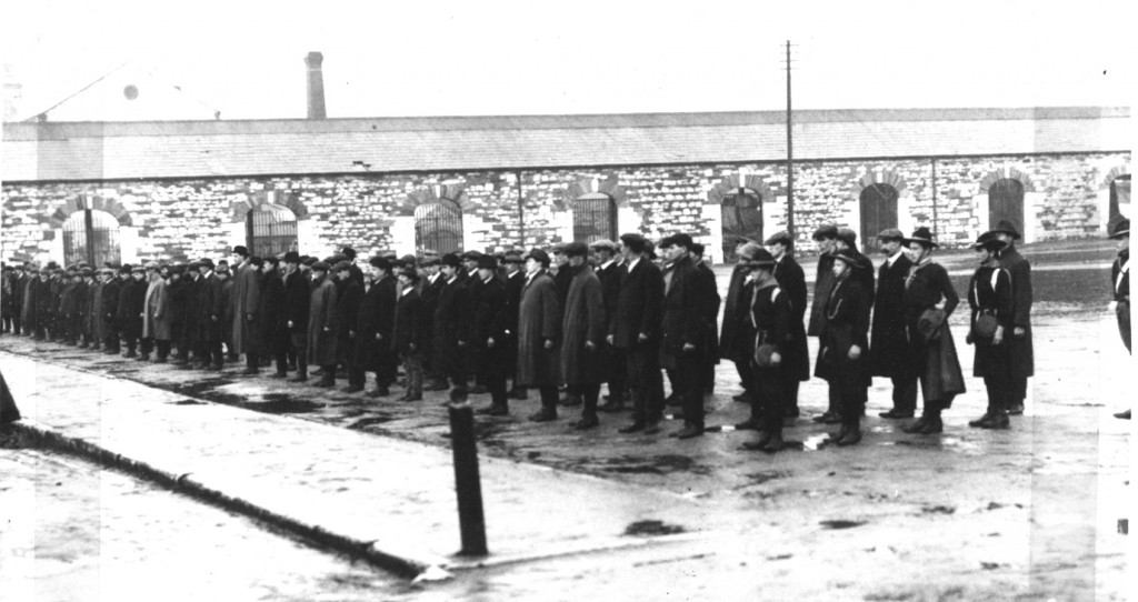 Volunteers on Cornmarket Yard, c.1916