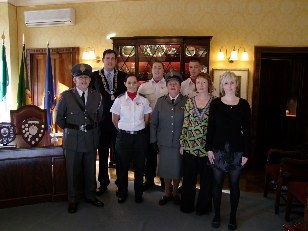 Kieran, Amy Walsh- second from left plus friends and colleagues of the Order of Malta, 1 October 2010