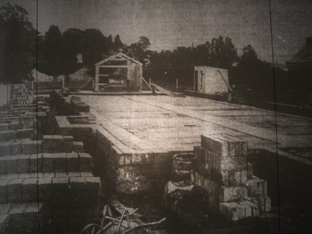 Laying the foundations of Our Lady of Lourdes Church, Ballinlough, October 1935