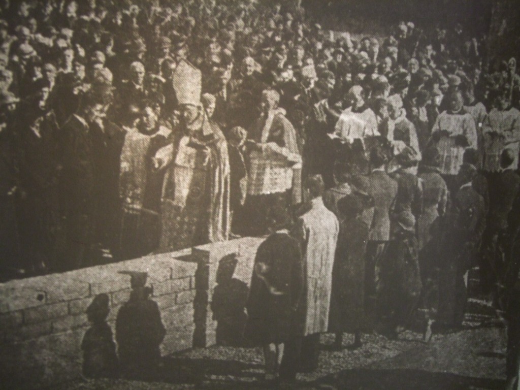 Laying of the foundation stone, Our Lady of Lourdes Church, Ballinlough, 6 October 1935