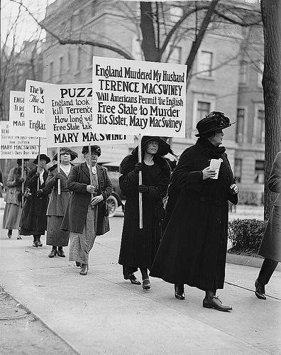 Protests in the US arising from Terence MacSwiney's hunger strike