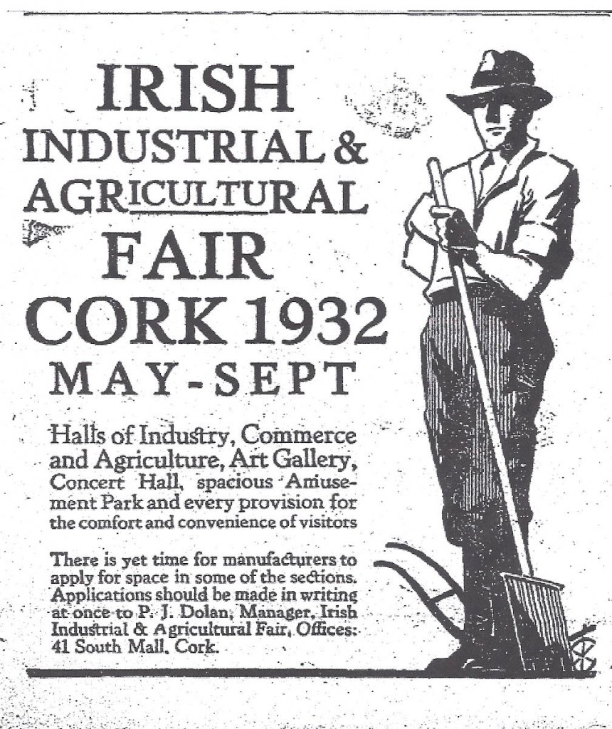 564b. Advertisement, Irish Industrial and Agricultural Fair, Cork, 1932