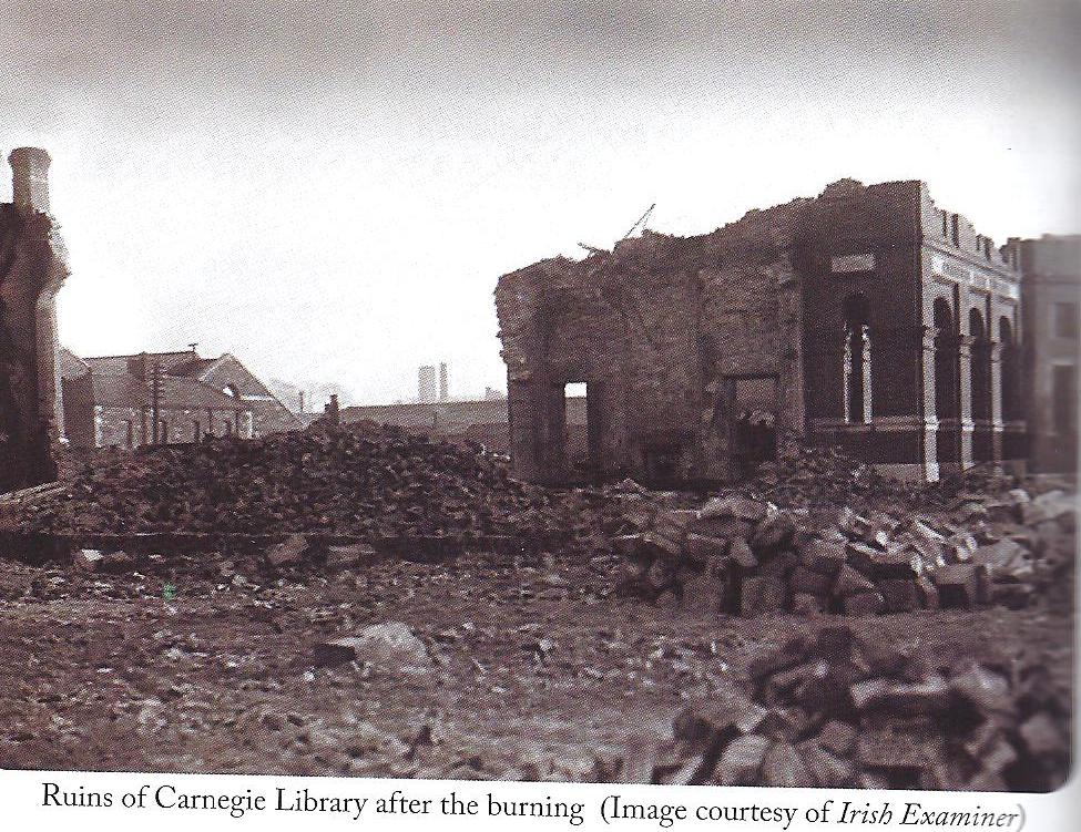 Ruins of Carnegie Library, Cork, mid December 1920