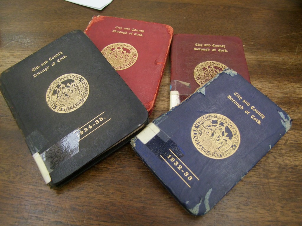 Old City Hall yearbooks, early twentieth century span, available in Cork City Library