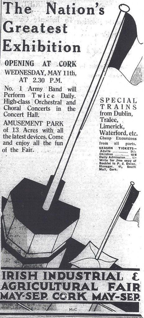 575a. Media Ad, Irish Industrial and Agricultural Fair, Cork, 1932