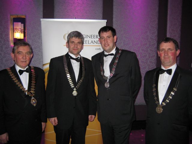 Engineers Ireland, Cork Region Annual Dinner, Kieran with Brendan Brice in the centre, 11 February 2011