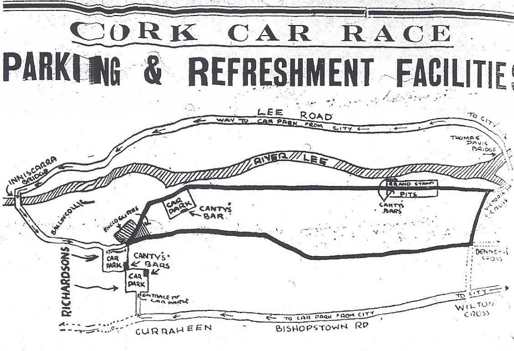 583b. Rough sketch map of the 1936 Cork Motor Car Race