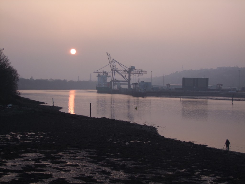 585b. Recent Sunset over River Lee at Blackrock