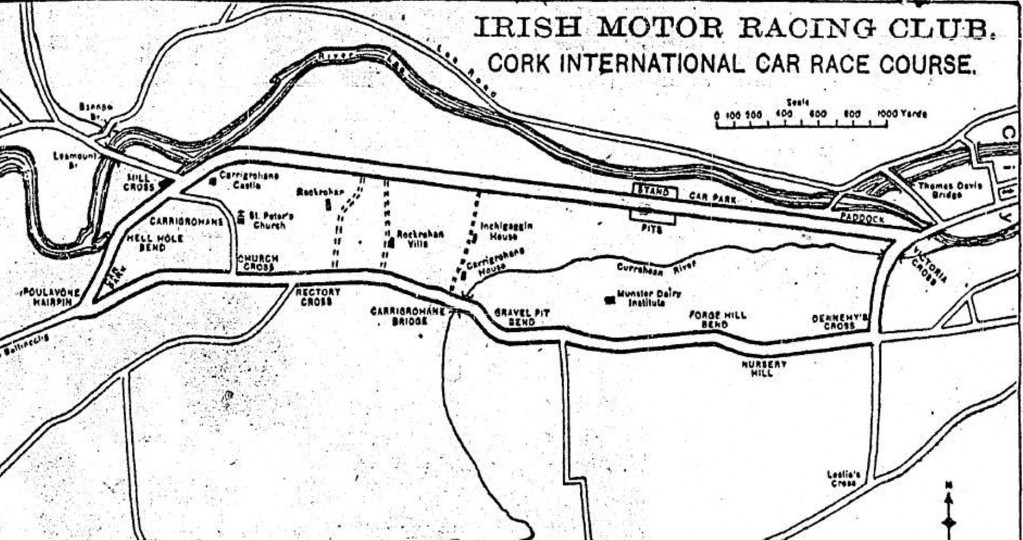 591b. Map of Cork International Car Race Course, April 1938