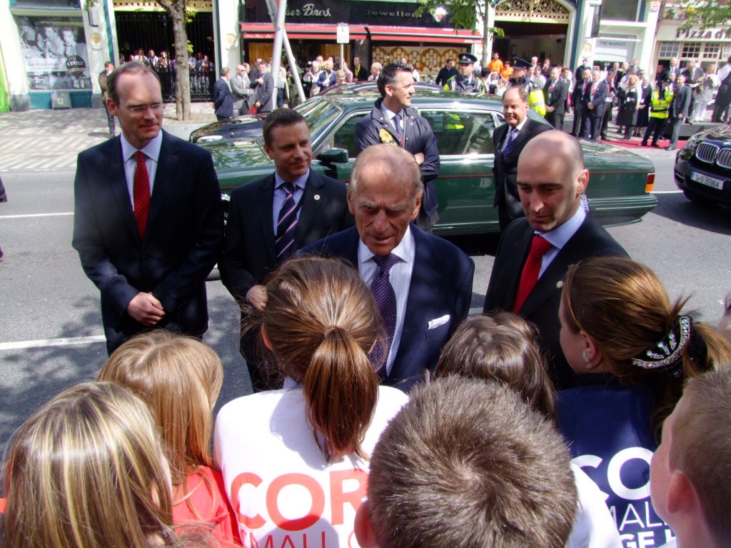 Prince Philip, post English Market visit, Grand Parade, Cork, 20 May 2011