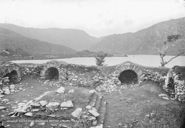 611a. Central pilgrimage cells, Gougane Barra, Co. Cork, c.1890 (source: National Library, Dublin)