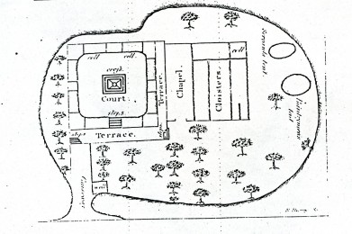 611b. R Barry's plan of Gougane Barra pilgrimage island, 1813