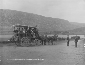 613a. Horse drawn coach at Gougane Barra, c.1910