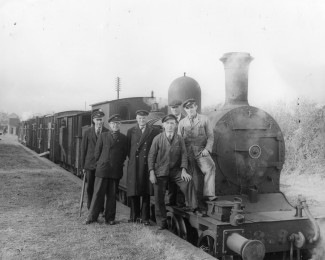 613b. Photo call on the closing days of Cork and Macroom Direct Railway, 1953