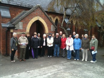 Group on Kieran's historical walking tour of St Finbarr's Hospital October 2011