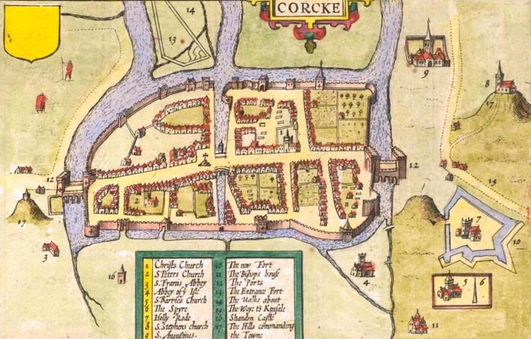 813b. John Speed’s ‘Corke’ from his Province of Munster