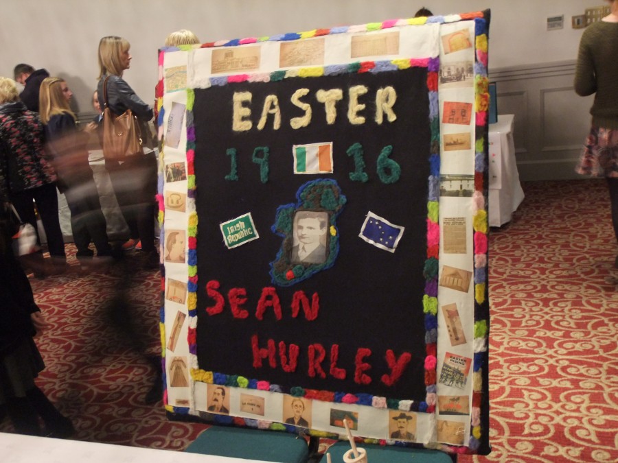 838b. Tapestry from Derryclough NS, Drinagh commemorating the life of 1916 Rising participant, Sean Hurley