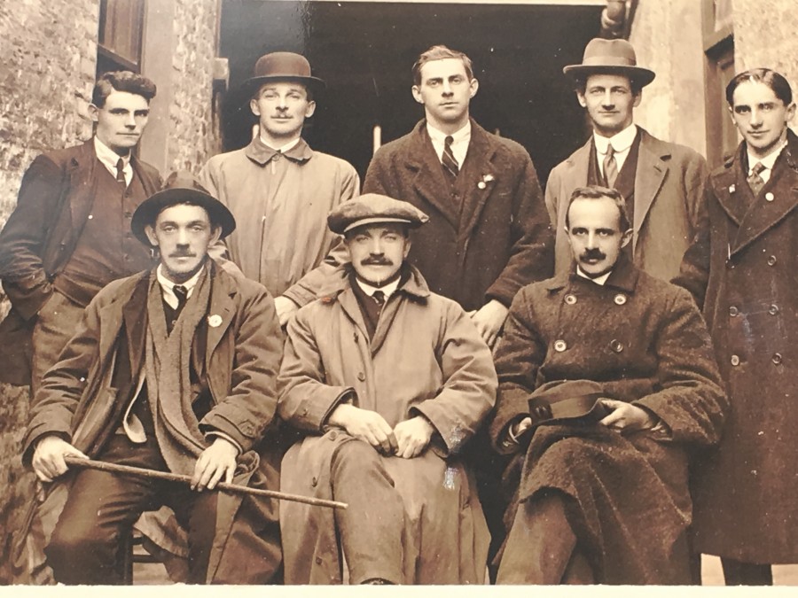 841b.  Photograph of officers of the Cork Brigade outside the office of the Freeman’s Journal in Dublin