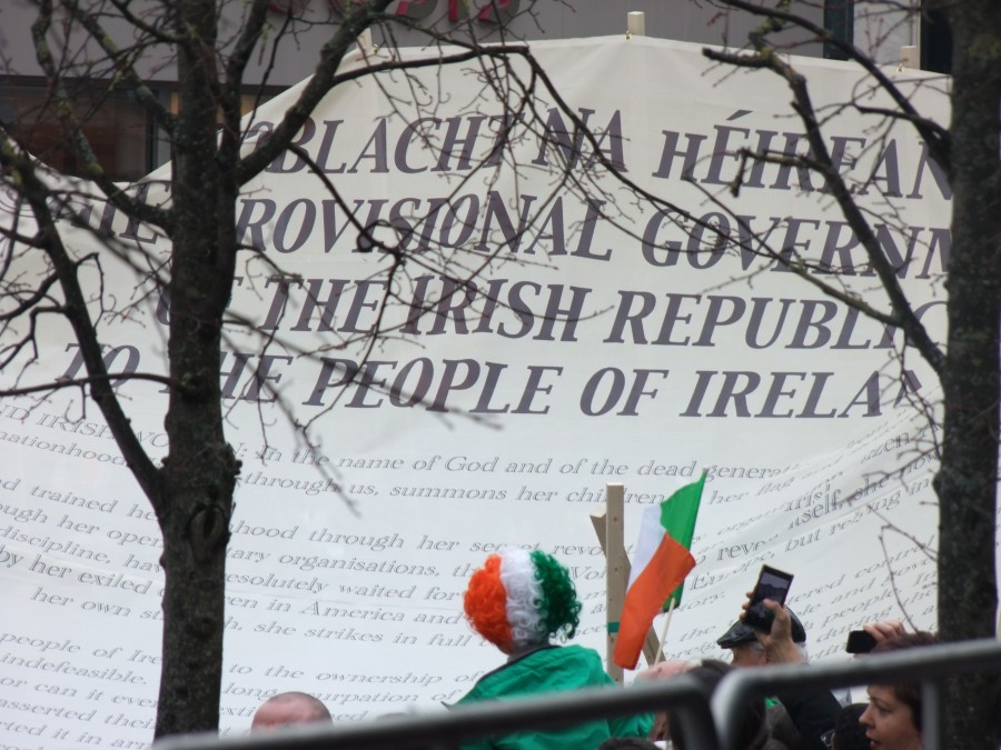 842b. Proclamation banner on display at this year’s St Patrick’s Day Parade, 2016