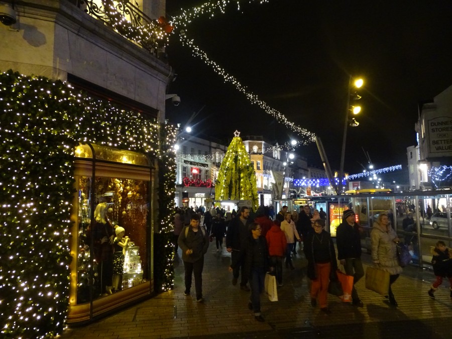 Christmas in Cork City, St Patrick's Street, December 2017