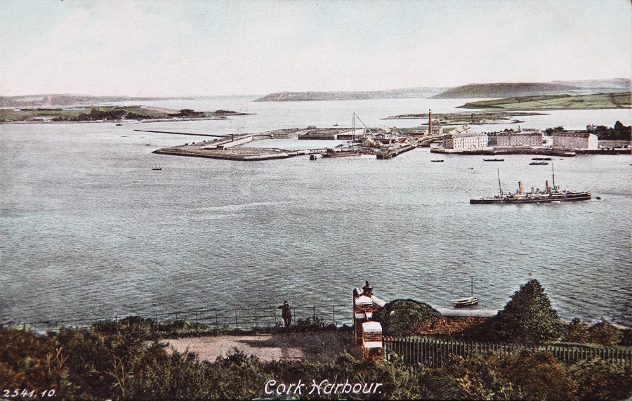 876a. Postcard of Cork Harbour, c.1910