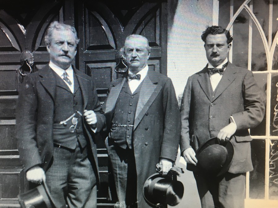 937b. John Redmond (centre) in 1912, with his brother Willie (left) and son, Capt. W.A. Redmond (right)