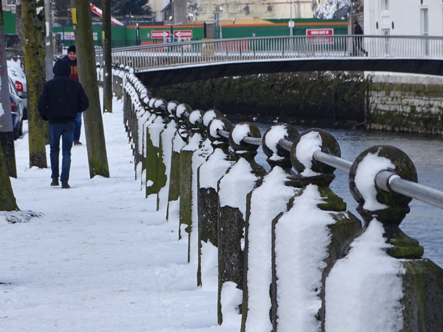 Sullivan's Quay, Snow on the ground, Cork City 1 March 2018