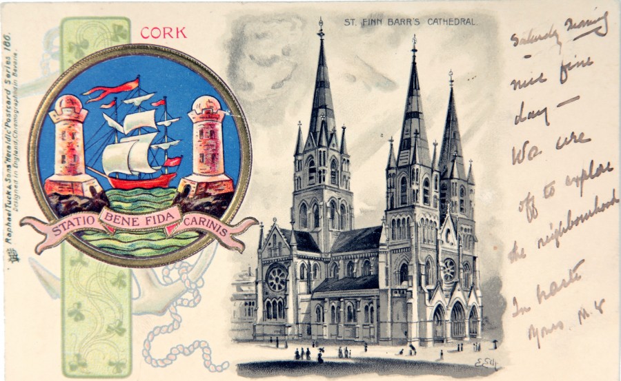 962b. Postcard of St Finbarre's Cathedral, early twentieth century