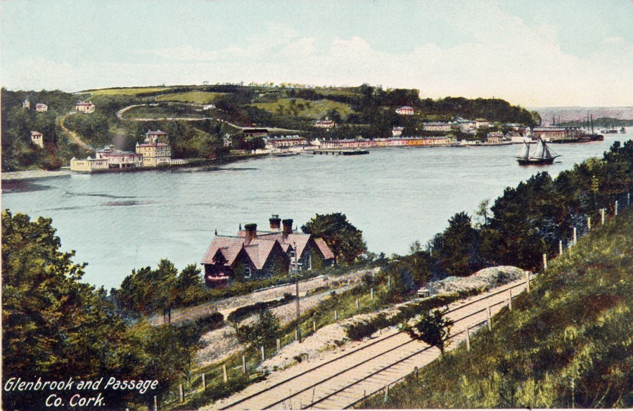 965b. Postcard of Passage West and Glenbrook, c.1900