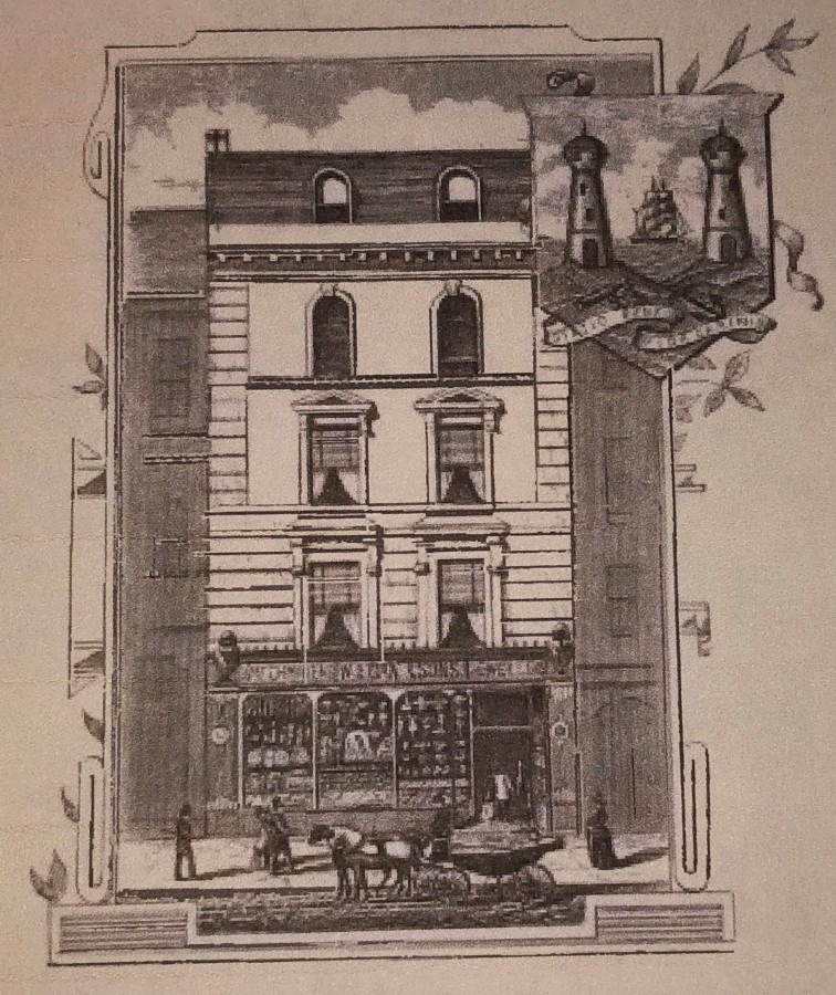 993b. Sketch of Egan’s Shop, 32 St Patrick’s Street, c.1892