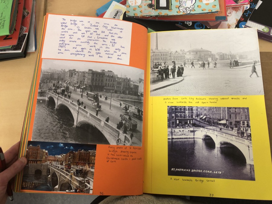 1014a. Project page on the local history of St Patrick’s Bridge from Our Lady of the Lourdes NS student 2018.