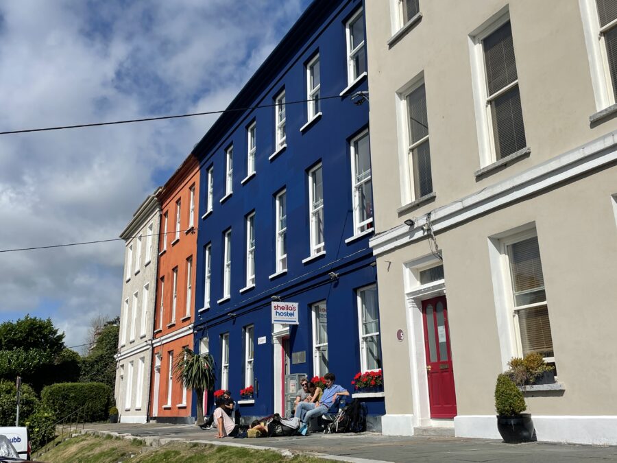 1114b. No.3 Belgrave Place, formerly the McSwiney St Ita’s School, the blue building, now Sheila’s Hostel, Wellington Road (picture: Kieran McCarthy).