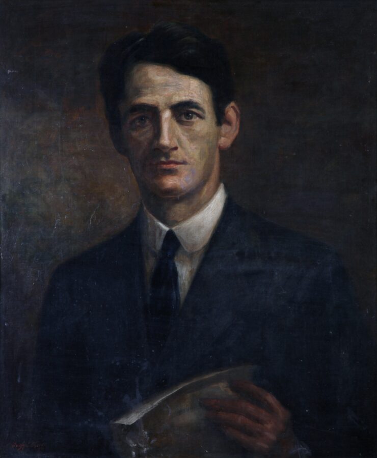1122a. Hugh C. Charde's Portrait of Terence MacSwiney, 1920, oil on canvas, 77 x 64 cm. Collection Crawford Art Gallery, Cork. Many thanks to Michael Waldron for his help at the gallery.