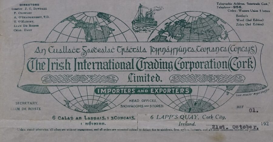 1208a. 1922 pamphlet from a Cork IDA supported project that of Irish International Trading Corporation (Cork).