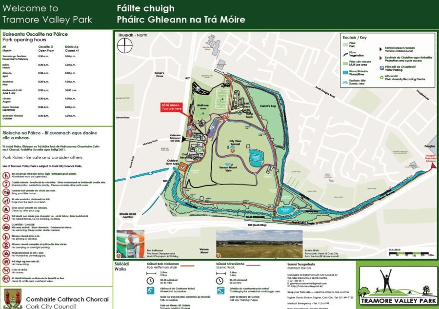 Map of Tramore Valley Park, present day (picture: Kieran McCarthy)