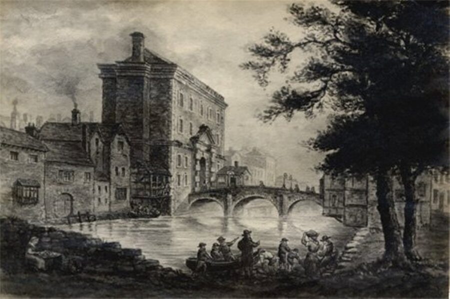 1256a. South Gate Bridge by Nathaniel Grogan, c.1790 (source: Crawford Art Gallery).