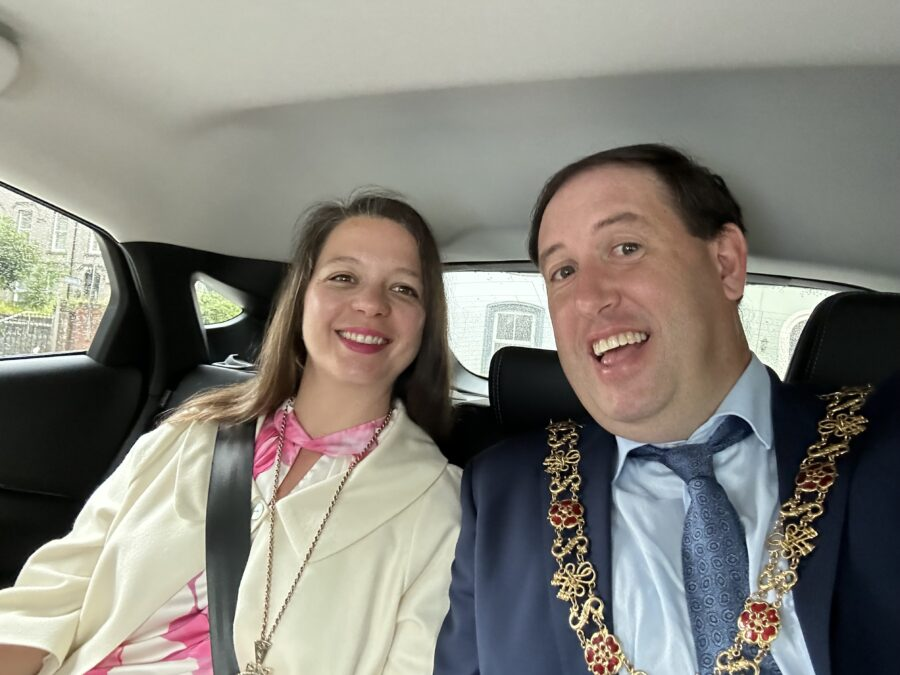 Lord Mayor of Cork Cllr Kieran McCarthy & Lady Mayoress of Cork Marcelline Bonneau, 2023/24
