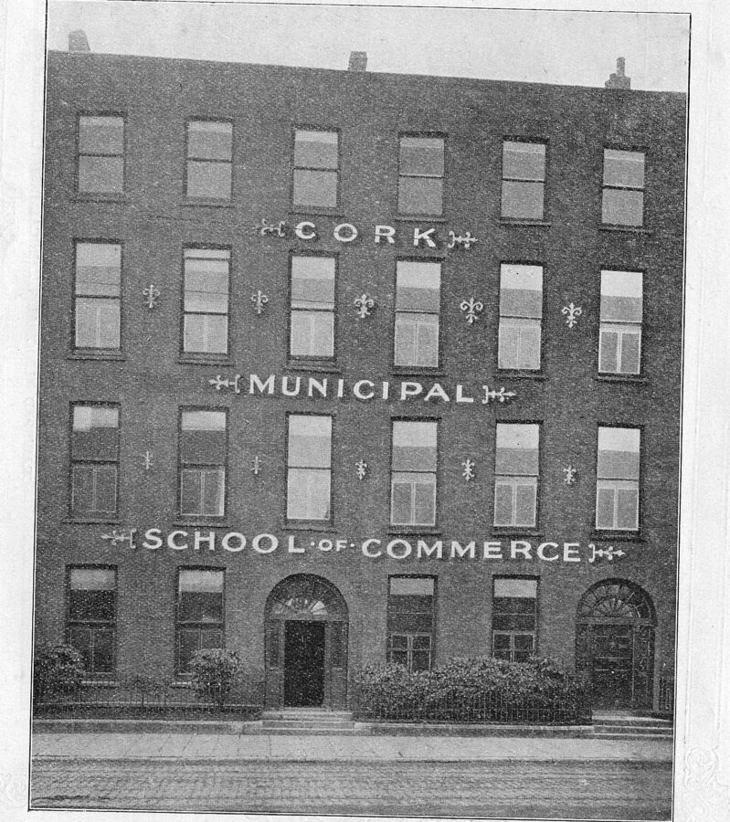 1273a. Cork Municipal School of Commerce as pictured in 1919 on Jameson Row, South Mall (source: Cork: Its Trade and Commerce available in Cork City Library).