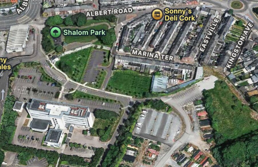Aerial view of Shalom Park, Albert Road, present day (source: Google Maps)